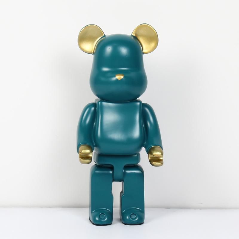 

Creative Ins Wind Transparent Violent Bear Sculpture Doll Handmade Ornaments Home Вітальня Декорація Ремесла Статуя Подарунок Height about 28cm