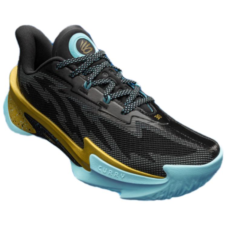 Under Armour Curry Serie 7 Mode Bequeme Low Top Basketballschuhe Herren Sneaker Schwarz Blau 3027983-002