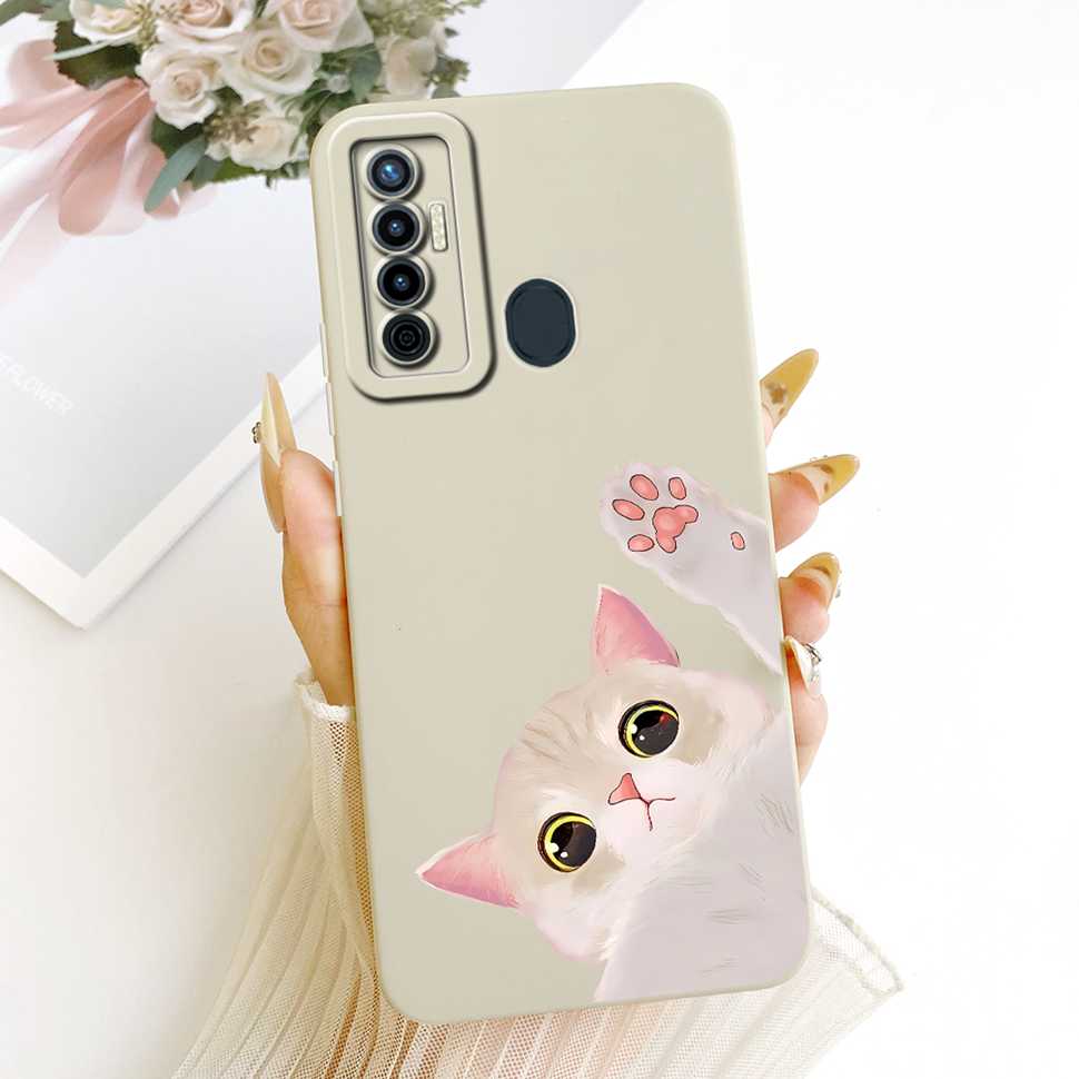 For Tecno Camon 17 CG6 CG6j Case Fashion Cute Cartoon Print Silicone Back Cover For Tecno camon 17 Bumper Phone Cases Fundas