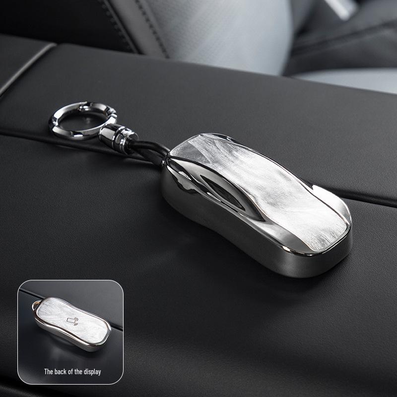 Lynk & Co 07 Key Case: Gauze Texture TPU Protective Car Key Cover & Keyring