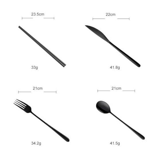 Hive Mind Scandinavian-style Cutlery Assortment Set Spoon Fork Knife Chopsticks 4-piece