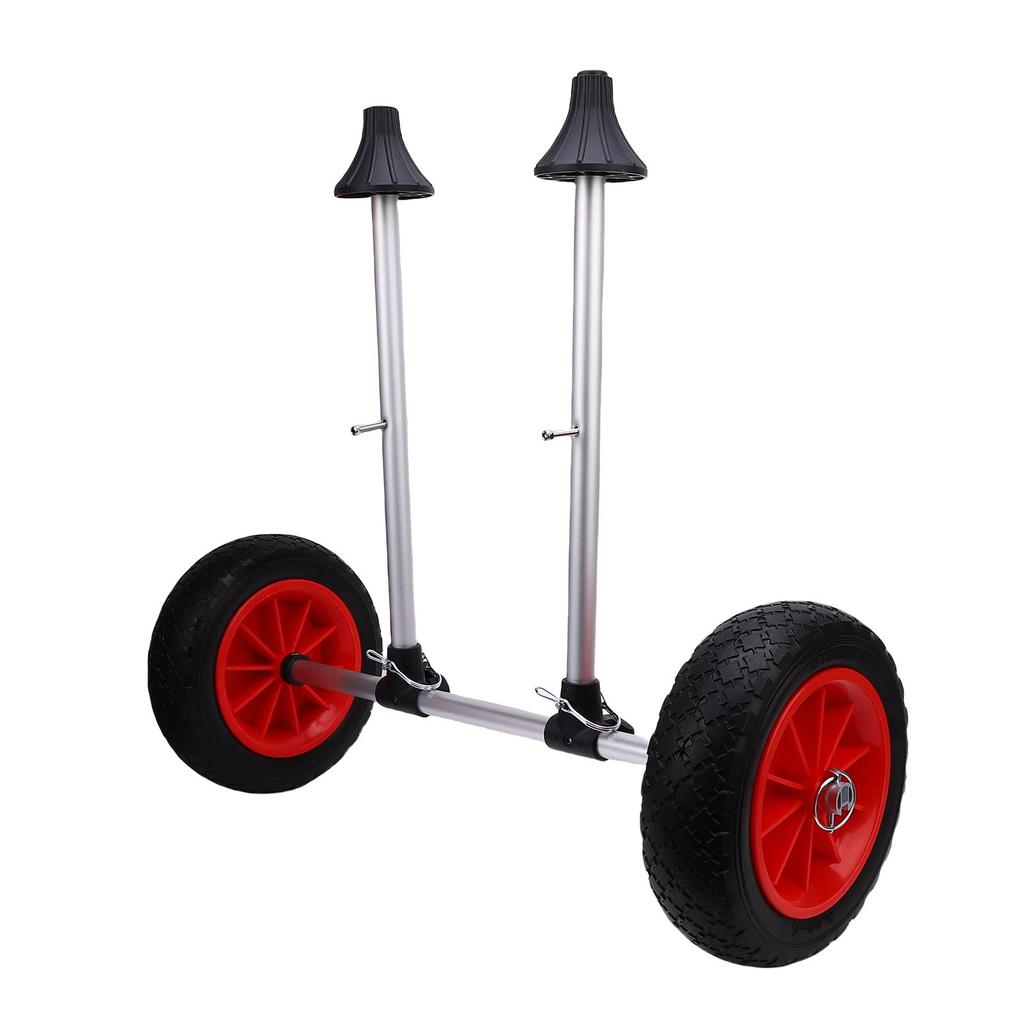 Kayak Cart Adjustable Width Metal Frame Foldable Canoe Carrier Boat Trailer Transport with 10 Inch Solid Tires
