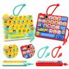 26-key Keyboard Keychain Clear Key Sounds Press Button Toy Keyboard Fidget Toy  Bag Ornament
