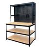Banco da Lavoro Nero Con Pannello Perforato 120*60*180Cm - Tg-Vi 2149