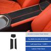 3pcs Carbon Fiber Center Armrest Box Panel Cover Trim For BMW Z4 G29 19-22 LHD