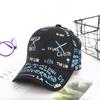 Trendy Adjustable Baseball Cap Breathable Sun Protection Graffiti Print Cap Hip Hop Sunshade Hats for Boys Girls