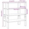 Shoe Rack Concrete Grey 61 X 32 X 70 Cm Engineered Wood