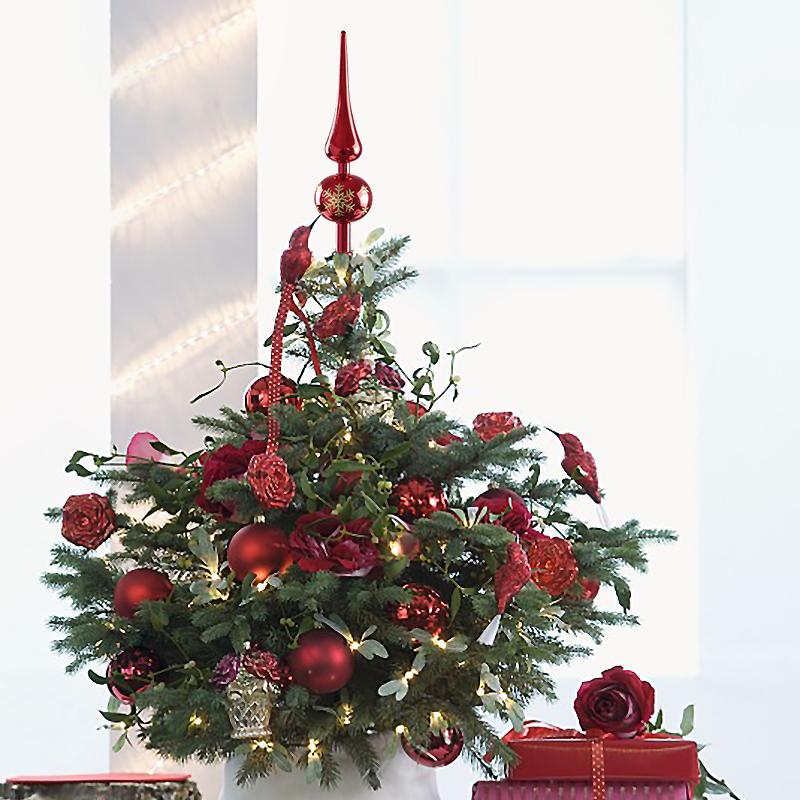 Christmas Tree Topper 23cm Red Gold Silver Tip Shaped Ornament Decorations for Home 2025 Navidad Noel Natal Gift New Year 2025