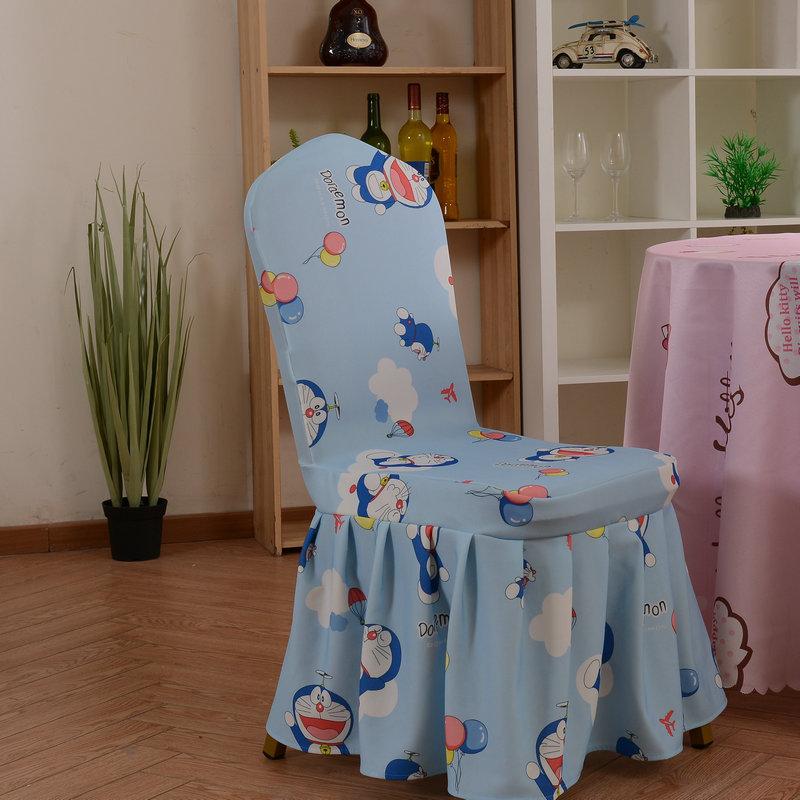 Hotel Chair Cover Household Stool Cover Restaurant Banquet Cartoon Theme Universal Baby Chair Cover Non-Slip