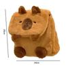 Cartoon Capybara Backpack Fur Plush School Bag Portable Capybara Shoulder Bag  Anime Peripheral