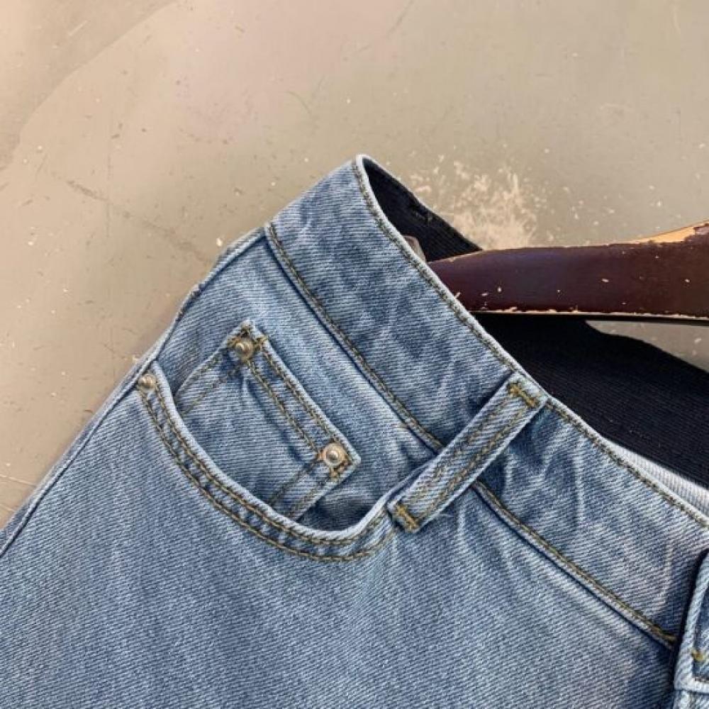 C S In The Room Women Peo Hidden bandIng Span Straight Wide jeanS One Color