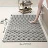 Quick-Dry Non-Slip Shower Mat with Round Hole Design Non-Slip Bathroom Floor Mat Fast-Draining and Massage Ring Mat