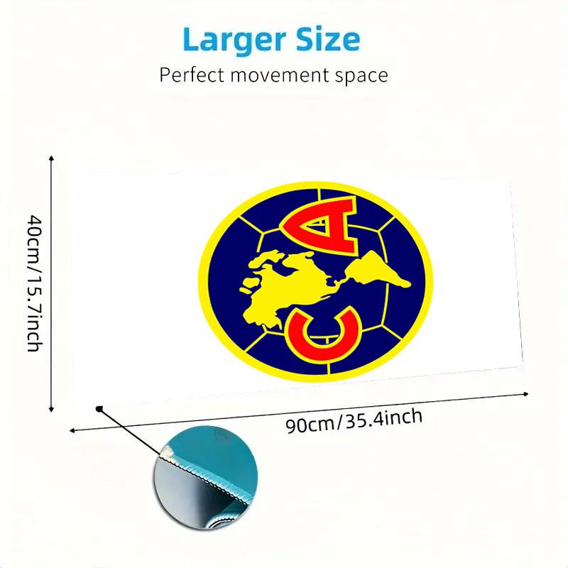 Club America Mouse Pad, Large Gaming Desk Mat, Non-slip XXL Mousepad for Laptop & Tablet, Mini PC Playmat with Stitched Edges