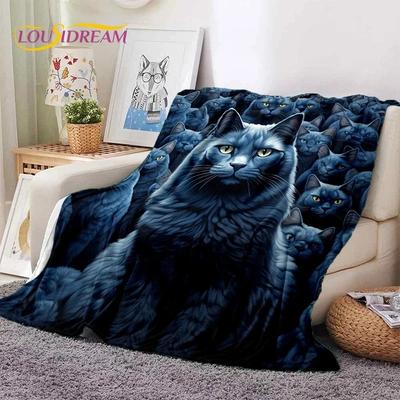 Gato Persa, Lindo Gato Calicó, Manta de Franela Suave de Dibujos Animados Ragdoll para Camas Dormitorio Sofá Picnic, Manta para Exteriores Ocio