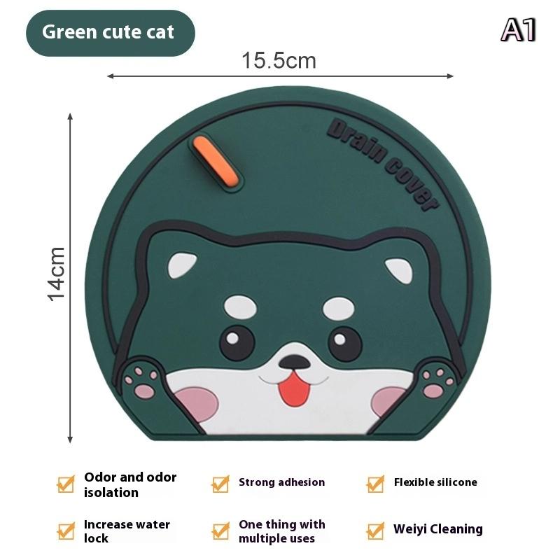 Sewer Floor Drain Cover Deodorizer Bathroom Silicone Deodorant Mat Thickening Kitchen Toilet Toilet Insect-Proof Floor Drain Mat