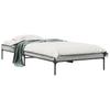 Bed Frame in Grey Sonoma 75 x 190 cm Made of Particleboard and Metal