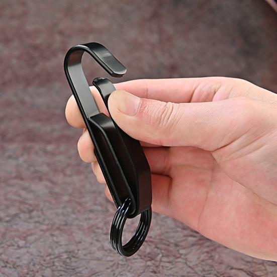 Waist Hanging Buckle Heavy Duty Universal Anti Lost Stainless Steel Keyring Security Clip
