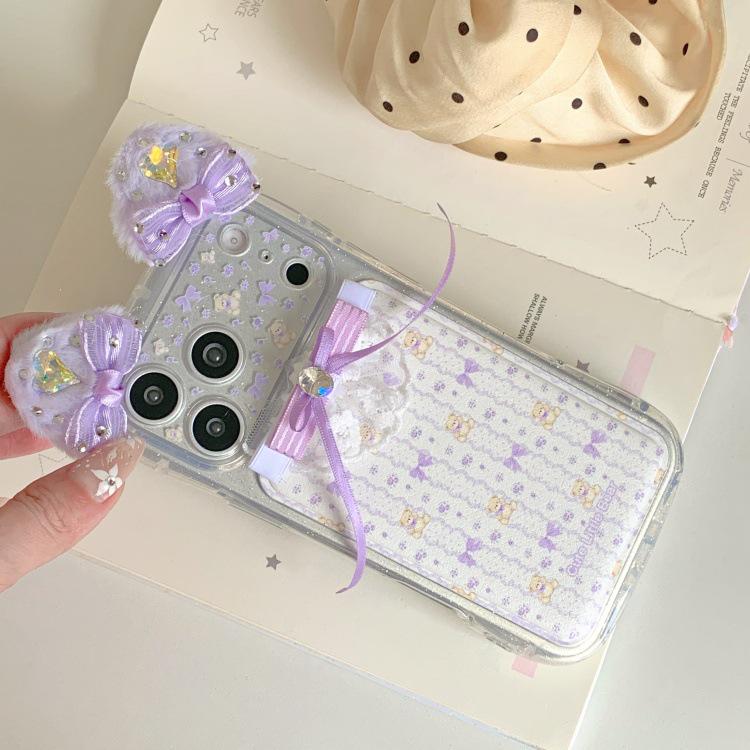 

Pink Lace Bowknot Phone Case for iPhone 17 Pro Max & 16P 16 Pro Max