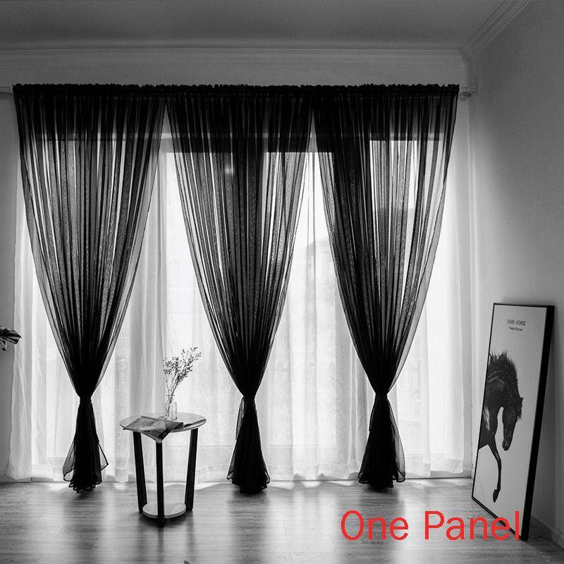 Colorful Solid Sheer Panel Window Curtain With Fashionable Shading Features