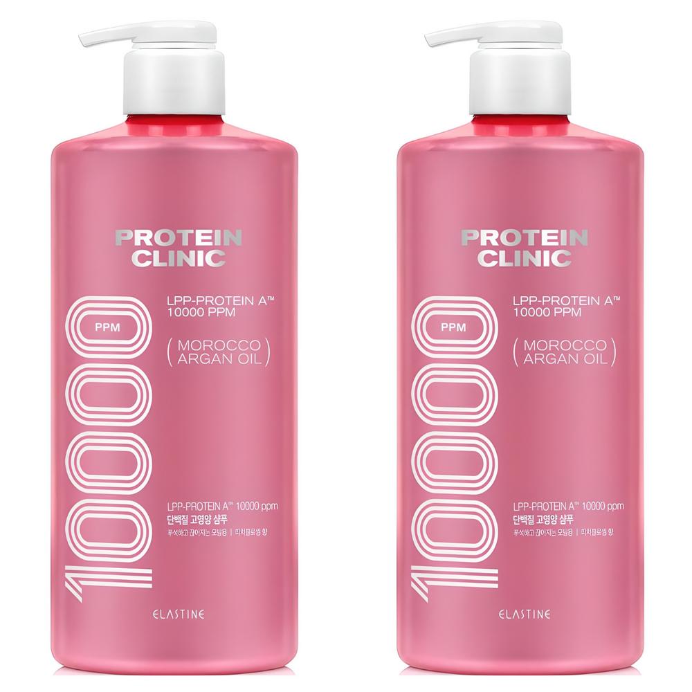 Elastin Protein Clinic 10000 Protein High-Nutrition Shampoo Peach Blossom Scent 1L 2 pcs