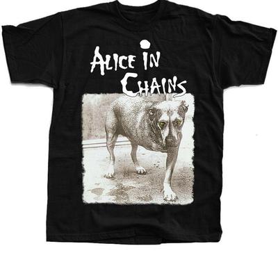 Alice In Chains Band T-shirt för män Svart Bomull Alla Storlekar S-345XL - Gratis Frakt Unisex T-shirt