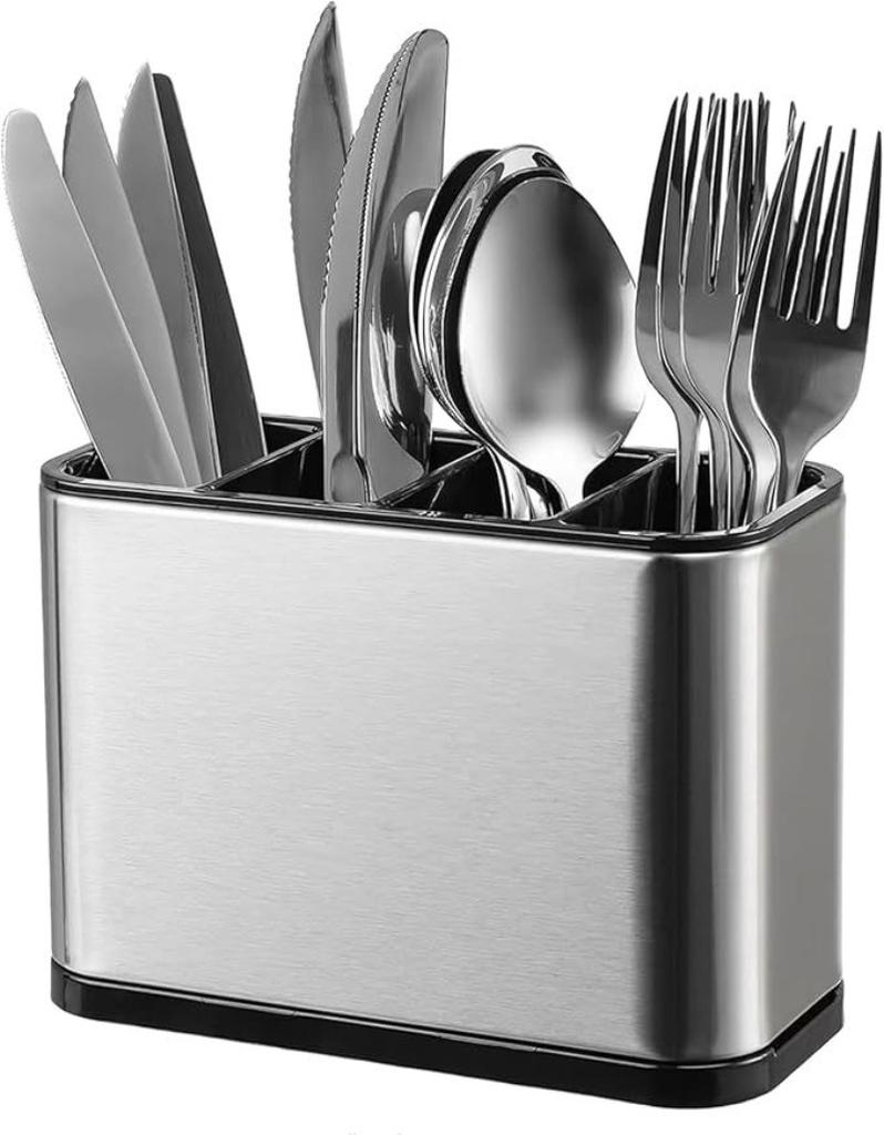 Kitchen Cutlery Organizer Knife Stand Plastic Drain Storage Holder Spoon Fork Chopstick Kitchenware Cooking Tool Tray Shelf Box