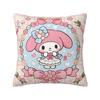 Custom Luxury Sanrio My Melody Anime Cushion Cover for Sofa Polyester Cartoon Cute Throw Pillow Case Bedroom Decoration