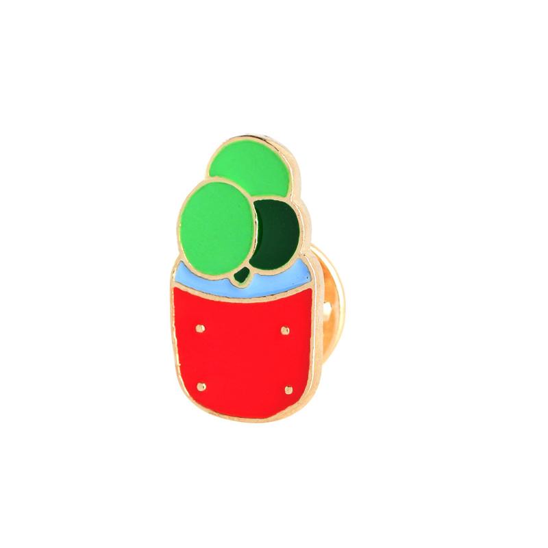 Potted Plant Cactus Enamel Pins Metal Lovely Badges Brooch Vintage Brooches For Women Jewelry Clothing Collar Lapel Accessories