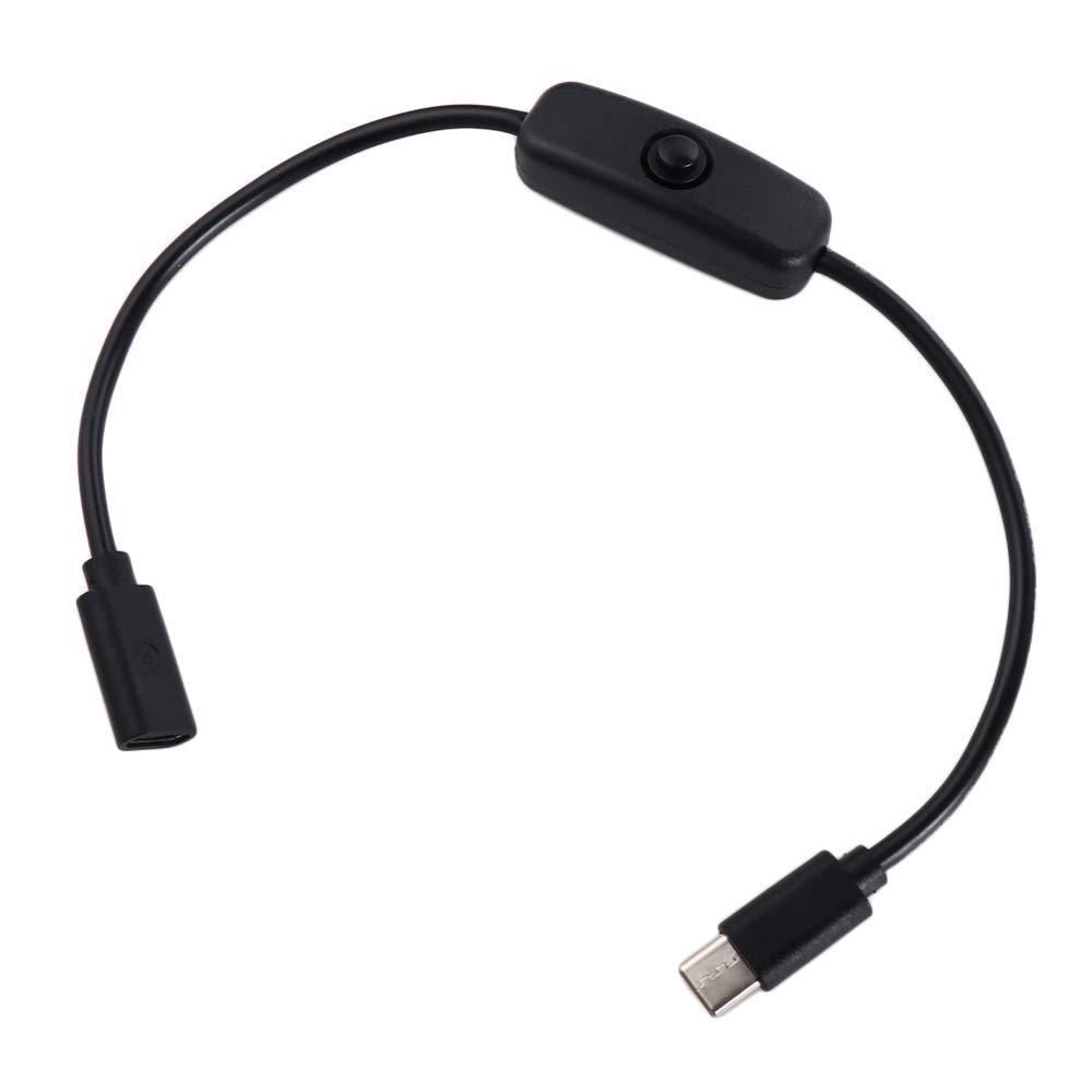 USB-C Male To Female for Raspberry Pi 4 Power Cord Type C Power Supply Power Line Type C Cable