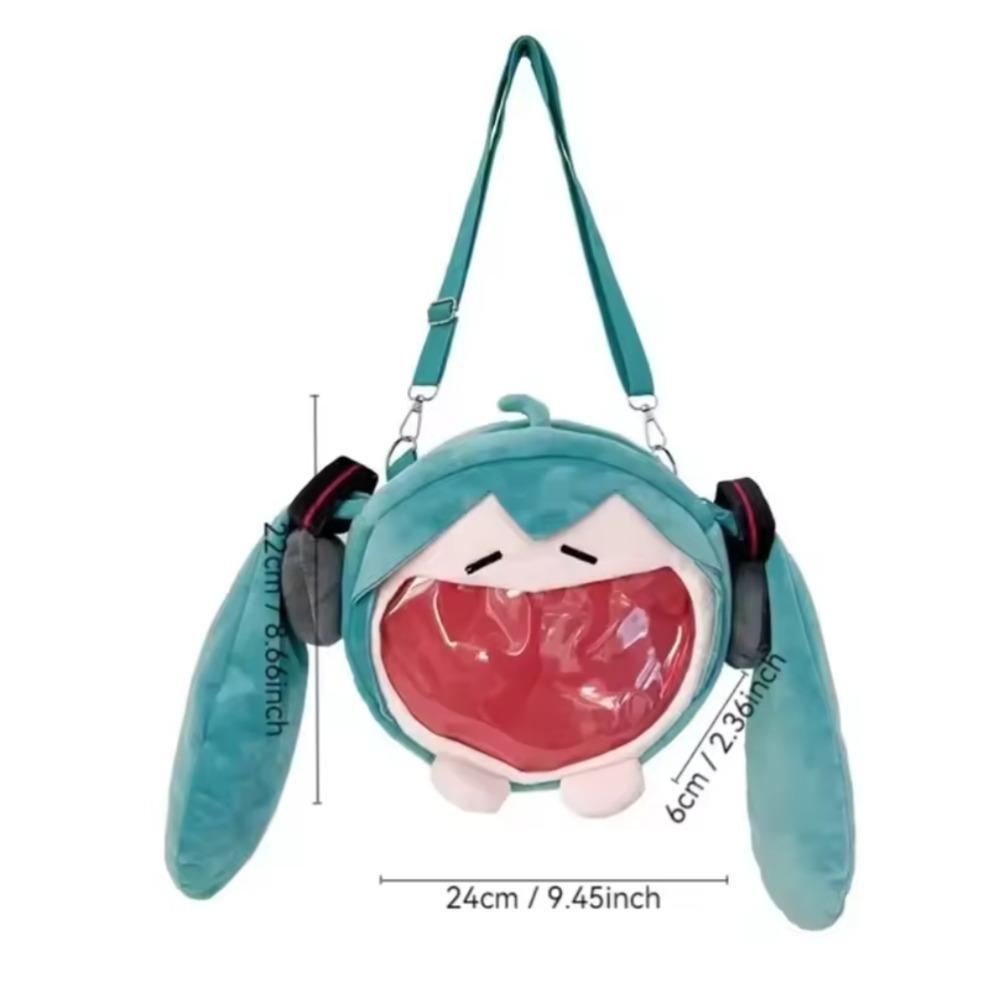 Cute cartoon slung bag, new backpack design. Adorable anime girl plush cartoon style, cute school bag