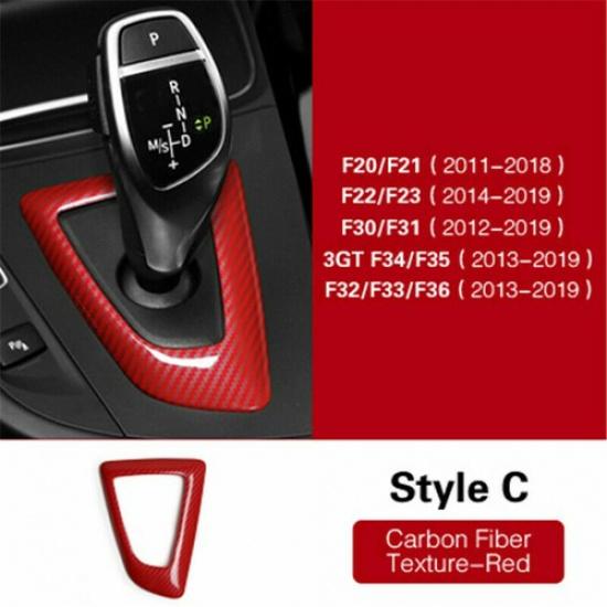 1pc For BMW F34 F35 3gt 5gt Series Carbon fiber style Car Gear Shift trim decals