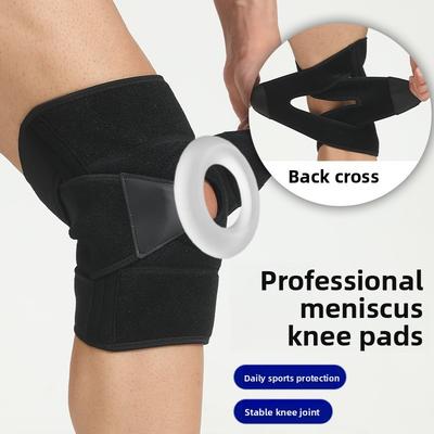 Genouillères de Sport Basketball Squats Rotule Ouverte Sangle Jambières Protection du Ménisque Couvre-Jambe Genouillères à Sangles Croisées