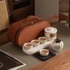Travel tea set, one pot and four cups set, light luxury and convenient, high-end out-of-home advertising, business activities, gifts can be printed