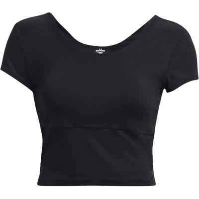 Solid Color Round Neck Fitted Short Sleeve T-Shirt Women Tops Black 1379156-001