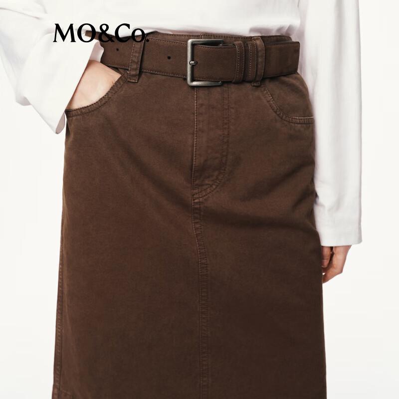 MO&Co. Women's High-Waist H-Line Midi Skirt