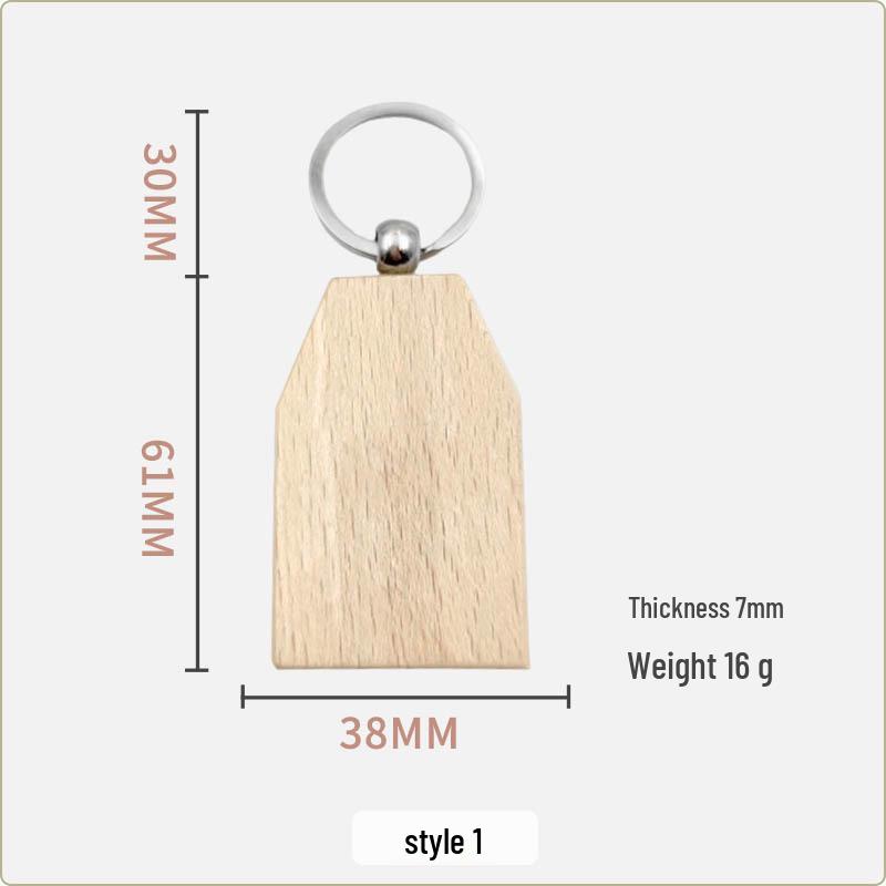 Creative Wooden Keychain & Charm: DIY Car Pendant & Gift Souvenir