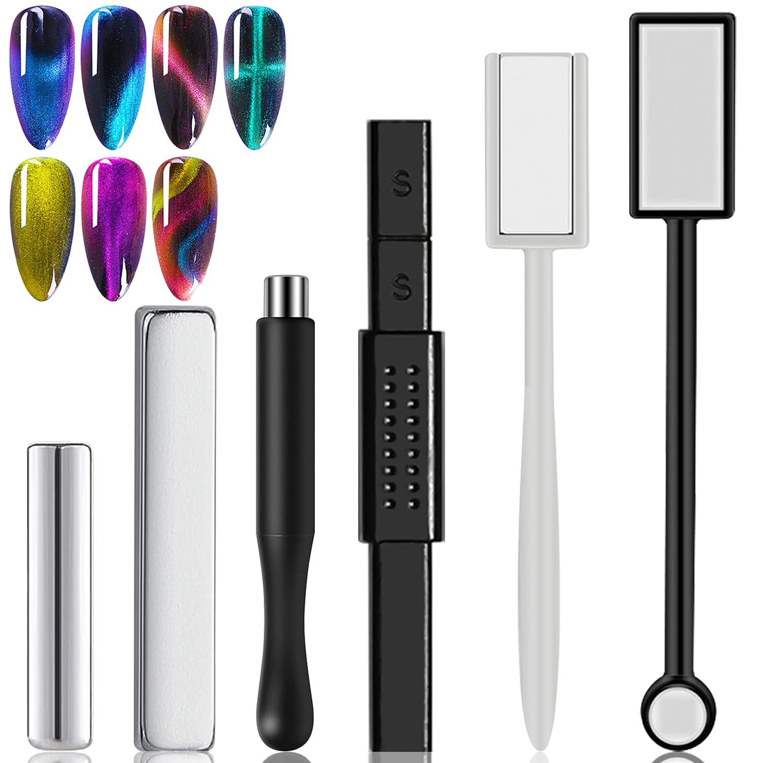 

YIKOOLIN 6 шт. магнит для дизайна ногтей кошачий глаз для ногтей магниты для гель-лака ручки инструменты для дизайна ногтей градиент омбре дизайн магнитные палочки