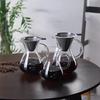 Glass Coffee Pot with Handle & Scale - Pour Over Coffee Drip Filter Set