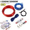 1500W Car Audio Speakers Wiring Kit 18GA RCA Subwoofer Power Amplifier AMP Wiring Fuse Holder Wire Cable Vehicle Modification