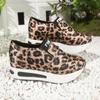Women's Leopard Print Slip-On Sneakers - Comfortable Casual Shoes with Synthetic Cover Upper, Breathable Fabric Lining & Cushioned PU