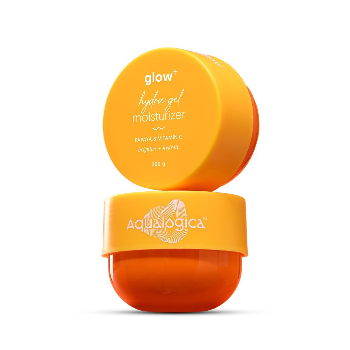 Aqualogica Glow+ Hydra Gel Moisturizer 200 g x 2 For 24-Hour Hydration & Glowing Skin