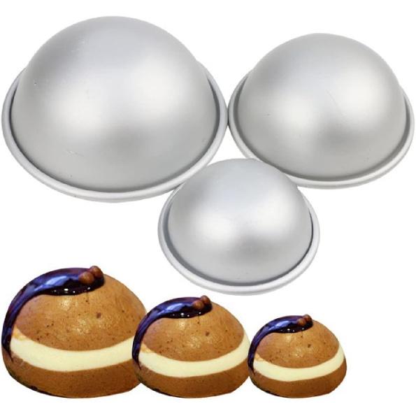 Sphere Cake Pan Aluminum Hemisphere Pan 3D Mini Aluminum Hemisphere Pans Half Ball for Chocolate, Cake, Jelly, Puddin, Candy, Dome Mousse,Handmade