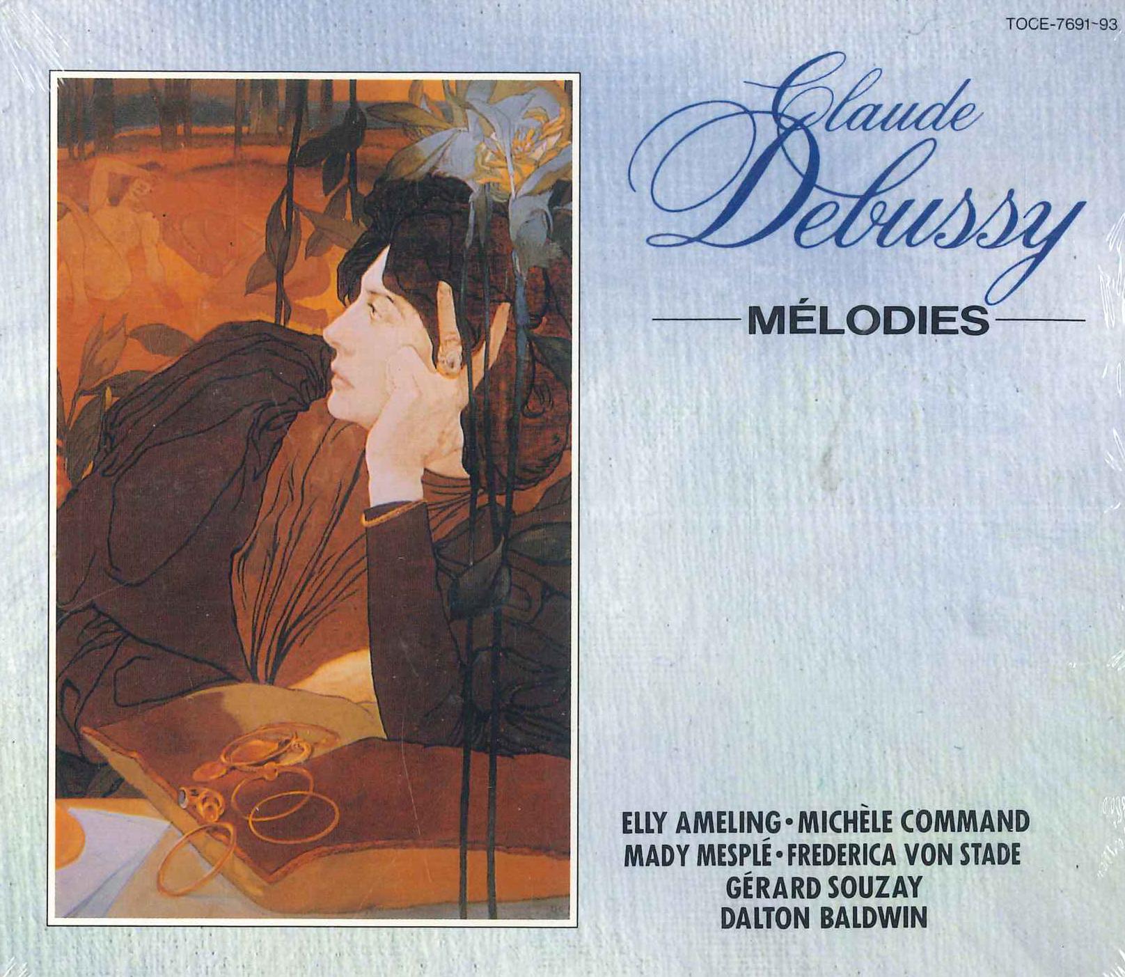 

CD ELLY AMELING, MICHELE COMMAND, MADY - Debussy Melodies TOCE769193PROMO EMI 1992 Japan Obi Classical Used