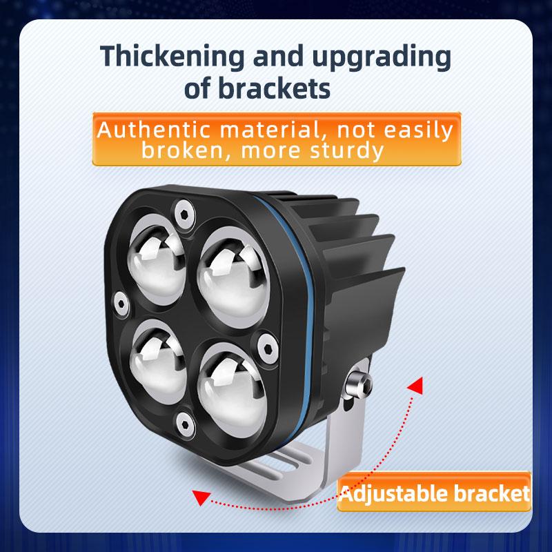 1/2pcs LED Motorcycle Headlight 2-Color Projector Moto Bike Mini Driving Spot Fog Lamp Motorcycle Super Bright Spotlight