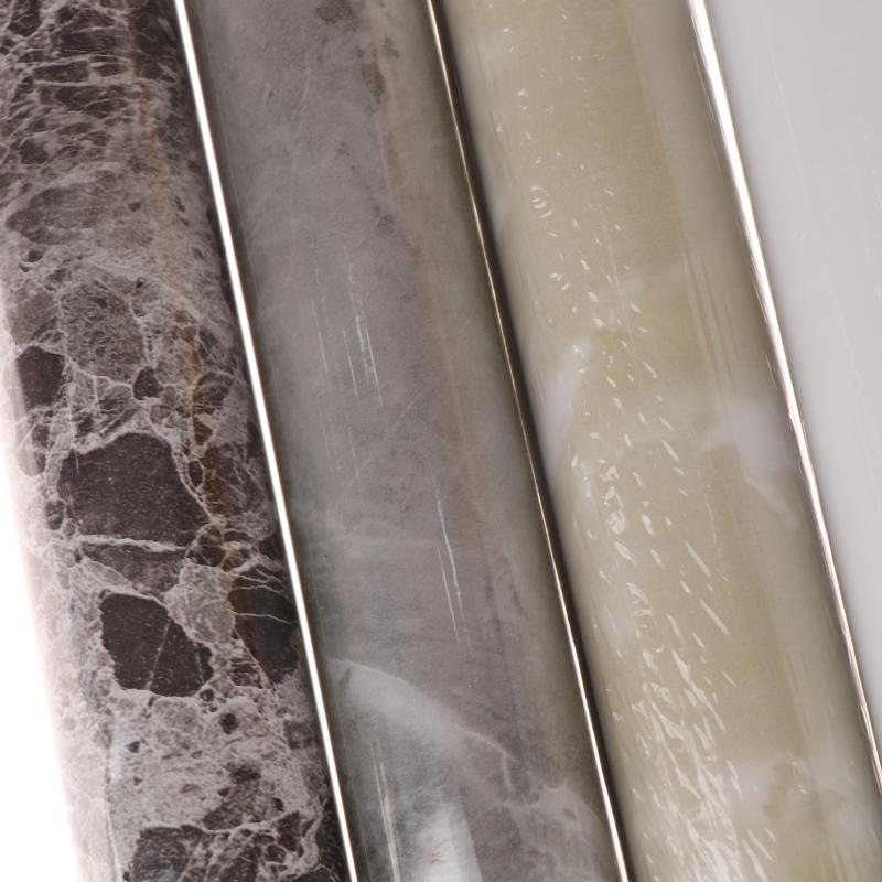 Film auto-adhésif en marbre pour cuisine, poêle à Film résistant à l'huile, étanche à l'humidité, autocollant de carrelage de rénovation d'armoire de comptoir