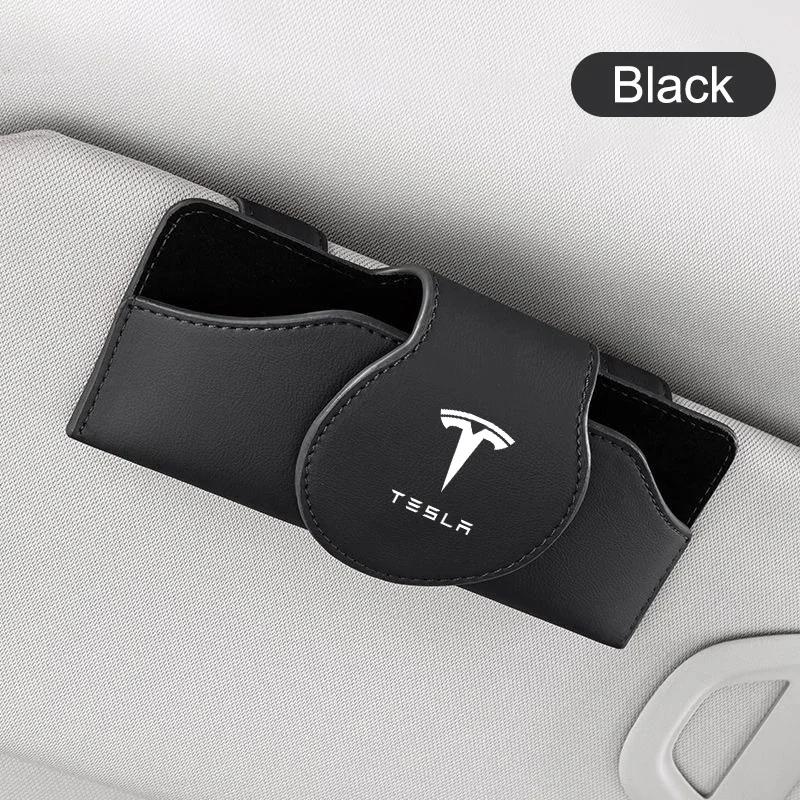 

Автомобильная наклейка Tesla Новый кожаный футляр для очков Автомобильный кейс для хранения солнцезащитных очков Зажим Для Tesla Model 3 Model S X Model Y Roadster SpaceX A