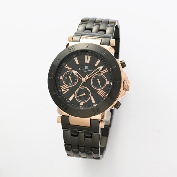 Salvatore Marra Men's Metal Belt Multi Function Watch SM22108-PGBK