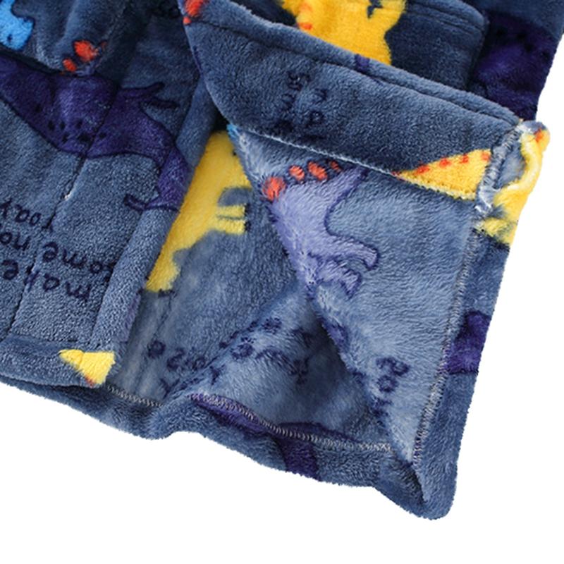 Kinder-Flanell-Bademantel für Jungen und Mädchen, hautfreundlich, weich und bequem, mit Taschen