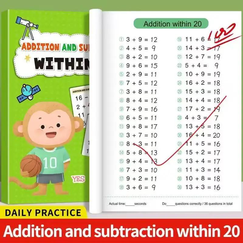 Addition and Subtraction Arithmetic Exercise Book Quick Calculation Math Training Math Arithmetic Books 10-100