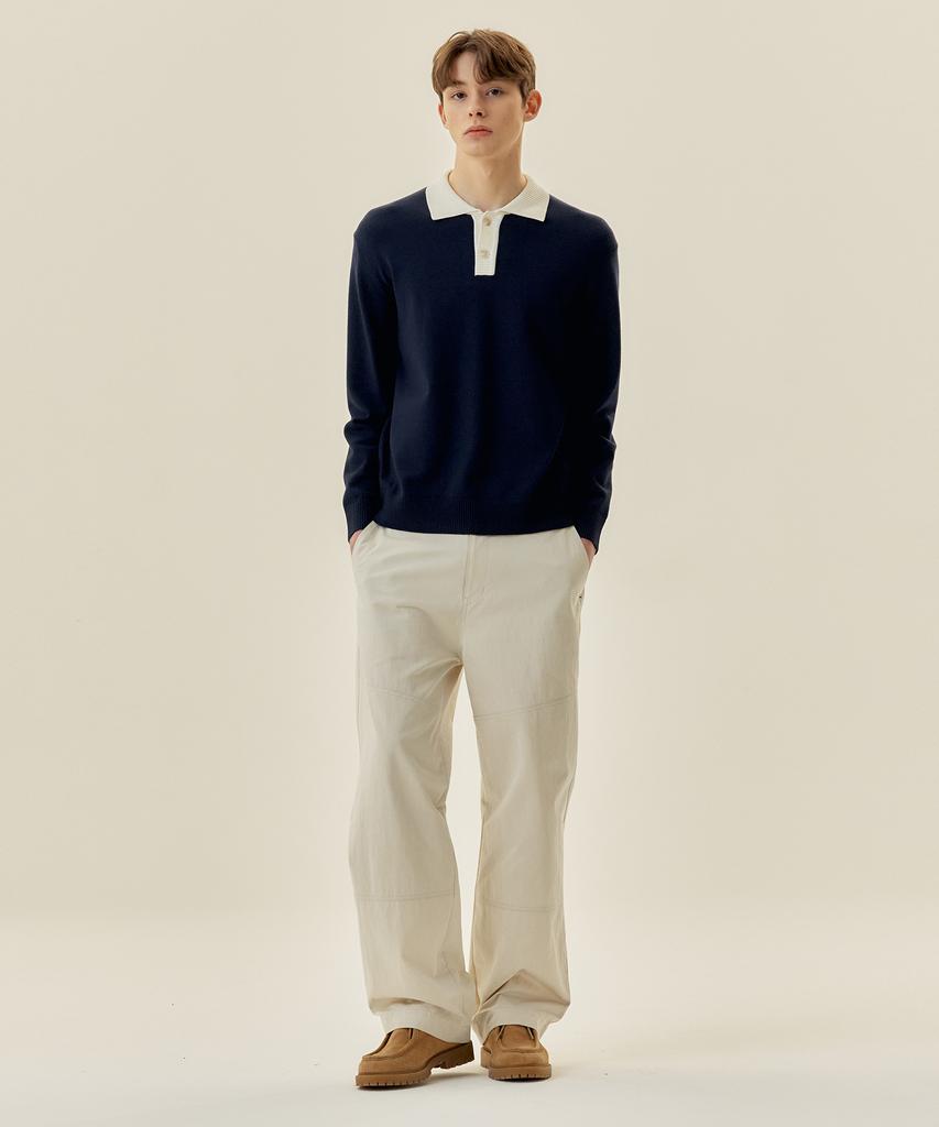 MINDBRIDGE [Couture] Double Knee Wide Pants